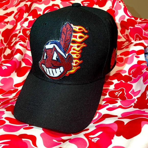 Custom made chief wahoo Cleveland Indians Hat - Picture 2 of 6